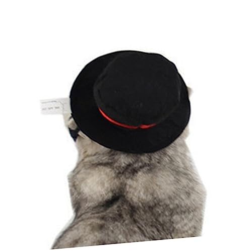 TOGEVAL Schwarzer Haustier Hut Cosplay Accessoire Eleganter Hund Katzen Kostüm Hut für Weihnachten Halloween Party Festliche Kopfbedeckung für Kleine und Mittlere Haustiere TOGEVAL Schwarzer Haustier Hut Cosplay Accessoire Eleganter Hund Katzen Kostüm Hut für Weihnachten Halloween Party Festliche Kopfbedeckung für Kleine und Mittlere Haustiere von TOGEVAL