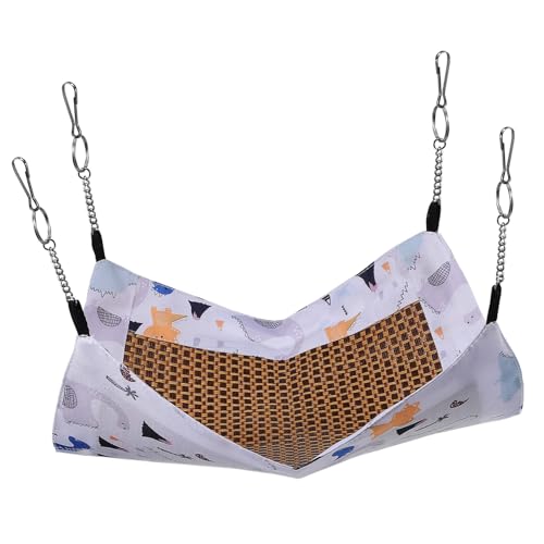 TOGEVAL Sommerliche Kleintier hängematte mit Cartoon Motiv Abnehmbares Waschbares Bett Geeignet für Hamster Ratten und Meerschweinchen Einfach Aufzuhängen Reinigen TOGEVAL Sommerliche Kleintier hängematte mit Cartoon Motiv Abnehmbares Waschbares Bett Geeignet für Hamster Ratten und Meerschweinchen Einfach Aufzuhängen Reinigen von TOGEVAL