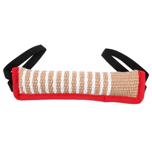TOGEVAL Interaktives Hundespielzeug Beißkissen aus Jute für das Hundetraining Haustier-Backenzahnkissen-Spielzeug Kau- und Knisterspielzeug mit stabilem Griff TOGEVAL Interaktives Hundespielzeug Beißkissen aus Jute für das Hundetraining Haustier-Backenzahnkissen-Spielzeug Kau- und Knisterspielzeug mit stabilem Griff von TOGEVAL