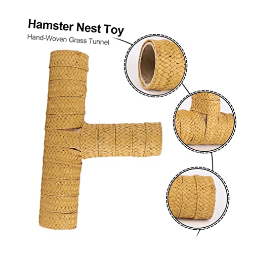 TOGEVAL Handgewebter Tunnel Aus Gras Für Hamster Kleintier Spielzeug Tragbares Hamster Nest Für Kleine Haustiere Für Käfig Und Auslauf TOGEVAL Handgewebter Tunnel Aus Gras Für Hamster Kleintier Spielzeug Tragbares Hamster Nest Für Kleine Haustiere Für Käfig Und Auslauf von TOGEVAL