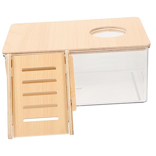 TOGEVAL Meerschweinchen Spielzeug Transparente Hamster Sandbad Box Mit Holzleiter 2 Teiliges Set Für Tägliche Hamsterpflege Ideal Für Die Sandbade Anwendung Und Als Dekoratives Element Im Nagerheim TOGEVAL Meerschweinchen Spielzeug Transparente Hamster Sandbad Box Mit Holzleiter 2 Teiliges Set Für Tägliche Hamsterpflege Ideal Für Die Sandbade Anwendung Und Als Dekoratives Element Im Nagerheim von TOGEVAL