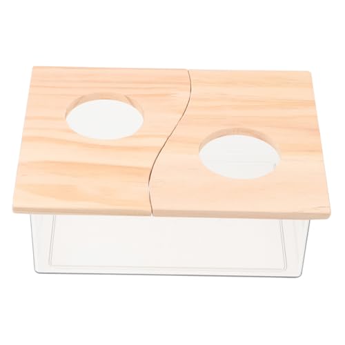TOGEVAL Transparente Hamster Sandbadewanne Kleintier Sandbadbehälter mit Glatten Kanten und Hoher Stabilität für Hamster Badewanne Futterstelle und Haustier Toilette von TOGEVAL