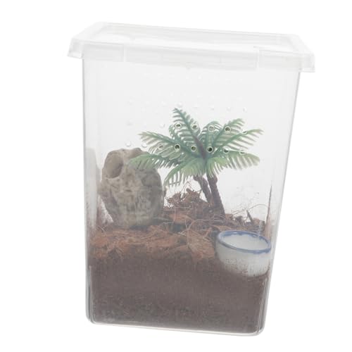 TOGEVAL Transparente Springspinne Zuchtbox mit Ausbruchsschutz Kompakter Kunststoff Terrarienbehälter für Spinnen und Reptilien Pflegeleichtes Insektengehege für Zuhause und Büro TOGEVAL Transparente Springspinne Zuchtbox mit Ausbruchsschutz Kompakter Kunststoff Terrarienbehälter für Spinnen und Reptilien Pflegeleichtes Insektengehege für Zuhause und Büro von TOGEVAL