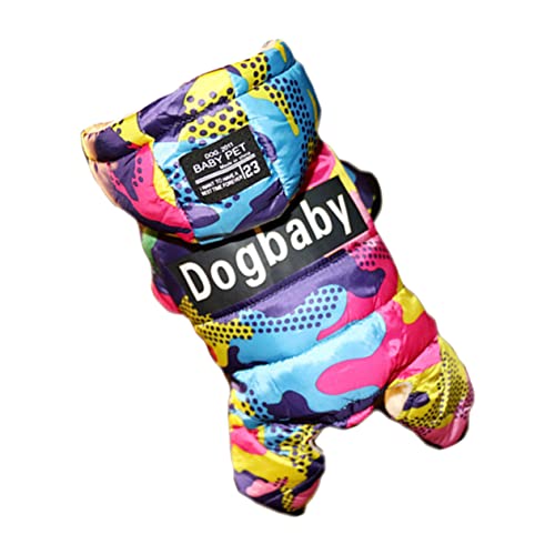 TOGEVAL Verdickter Hunde Wintermantel Tarnung Warmer Kapuzenpullover Für Pummelige Hunde Größe L Mit Schwarzem Schild Perfekte Winterbekleidung Für Haustiere Mit Vier Beinen von TOGEVAL