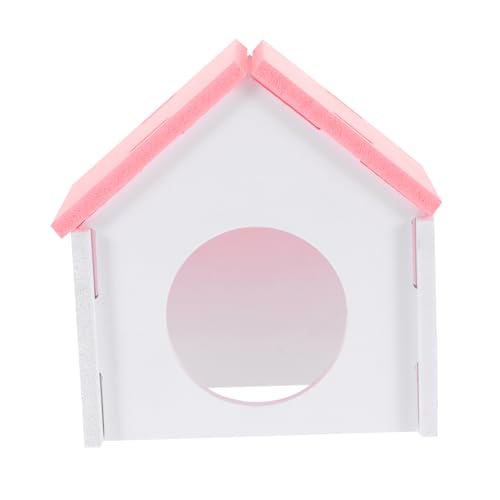 TOGEVAL Versteck für kleine Tiere Hamsterhütte Meerschweinchen-Hängematte Mäuse Spielen Hängemattenbett tierische bescherung nagerhaus Hamster Ruhenest Schlafhaus für Igel PVC Rosa von TOGEVAL