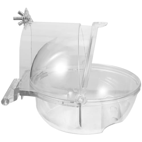 TOGEVAL Vogelbad für Käfig Parrot Shower Vogelbadewanne mit Glatten Kanten für Wellensittich Spatz und Papagei Leichtes Sicheres Badezubehör Transparent Passend für Balkon und Garten von TOGEVAL