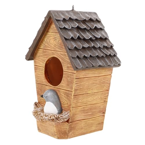 TOGEVAL Vogelnest-Dekoration – Vogelhaus Aus Kunstharz Für Draußen Vogelfutterspender Zum Aufhängen Im Freien Vogelhaus Gartendekoration TOGEVAL Vogelnest-Dekoration – Vogelhaus Aus Kunstharz Für Draußen Vogelfutterspender Zum Aufhängen Im Freien Vogelhaus Gartendekoration von TOGEVAL