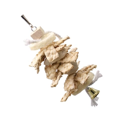 TOGEVAL Vogelspielzeug zum Aufhängen Vogel hängendes Spielzeug Papageienspielzeug zum Aufhängen vogelkäfig zubehör vogelzubehör für käfig Papageienspielzeug aus Stroh Hölzern Beige TOGEVAL Vogelspielzeug zum Aufhängen Vogel hängendes Spielzeug Papageienspielzeug zum Aufhängen vogelkäfig zubehör vogelzubehör für käfig Papageienspielzeug aus Stroh Hölzern Beige von TOGEVAL