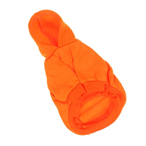 TOGEVAL Pet Warm Coat Hunde Hoodie Für Kaltes Wetter Orange s Kuscheliger Kapuzenpullover Für Hunde Für Herbst Und Winter Wärmt Und Schützt Ihr Haustier von TOGEVAL