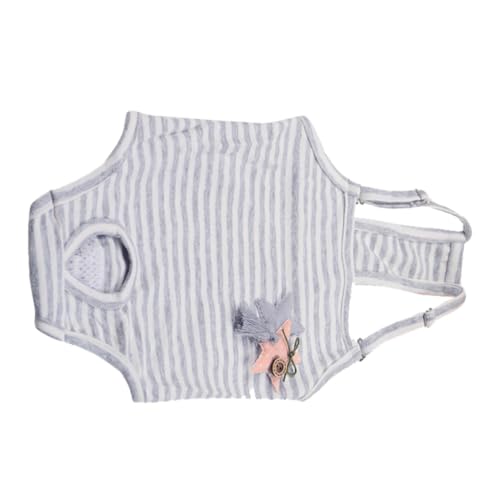 TOGEVAL Waschbare Hunde Unterhose mit Verstellbaren Trägern Atmungsaktive Hundewindel für Weibliche Hunde Schützende Perioden Unterhose Saugfähige und Bequeme Sanitäre Pantie für Haustiere von TOGEVAL