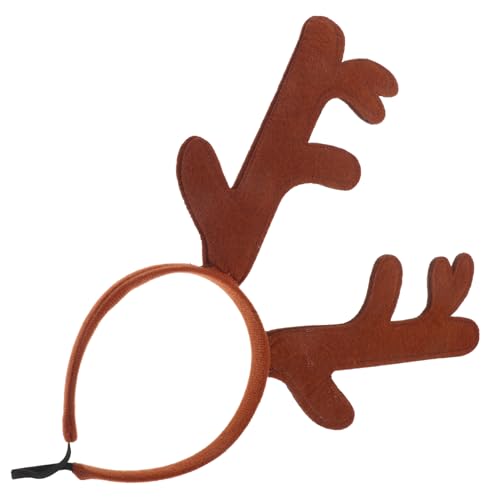 TOGEVAL Geweih Stirnband Für Haustiere Weihnachten Haarband Weihnachtskopfschmuck Für Katzen Und Hunde Mit Bequemer Passform Und Weicher Plüsch Und Filzkonstruktion von TOGEVAL