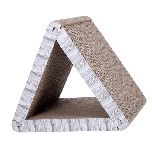 TOGEVAL Zusammenklappbarer Kratzbaum Für Katzen Katzenkratzbrett Katzenhaus Dreieck Katzenhaus Mit Kratzbrett Katzenbett Aus Pappe Kartonkratzer Katze Kratzt Katzenkratzer Wellpapier TOGEVAL Zusammenklappbarer Kratzbaum Für Katzen Katzenkratzbrett Katzenhaus Dreieck Katzenhaus Mit Kratzbrett Katzenbett Aus Pappe Kartonkratzer Katze Kratzt Katzenkratzer Wellpapier von TOGEVAL