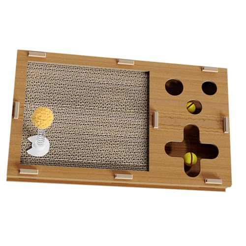 TOGEVAL Cat Scratcher Aus Langlebigem Wellpappe-Material Für Katzen Kratzbrett Und Spielzeug Zur Krallenpflege Und Energieabbau Für Drinnen Fördert Spielerisches Kratzen von TOGEVAL