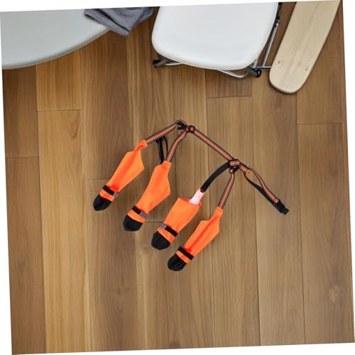 TOGEVAL wasserdichte Hundeschuhe mit Rutsch Sohle und Verstellbaren Klettverschlüssen wasserdichte Pfotenschutz Booties für Hunde Komfortable Outdoor Hundestiefel für Regen und von TOGEVAL