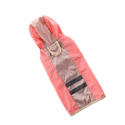 TOGEVAL wasserdichte Reflektierende Hunderegenjacke mit Kapuze Elastischer Verschleißfester Regenmantel für Mittelgroße Hunde Sicher bei Nacht für Frühling und Sommer Regenwetter XL von TOGEVAL