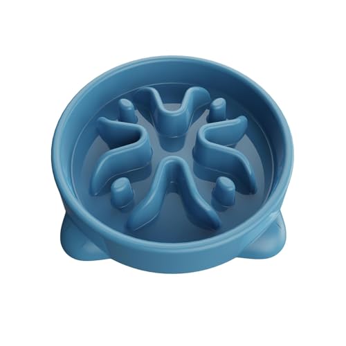 TOKAYIFE Antischlingnapf Hunde Klein, 16.3cm Anti Schling Napf Hundenapf Futternapf für Katzen und Kleine Hunde (S, Blau) von TOKAYIFE