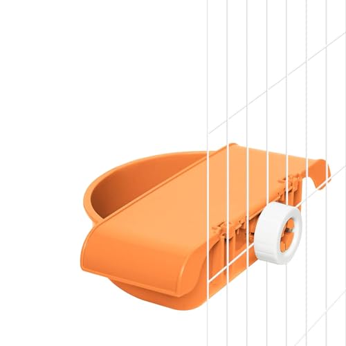 Hängende Schüssel für Kisten und Käfige, Abnehmbare Futternapf Wassernapf für Katze Vogel Kaninchen Hamster Meerschweinchen Frettchen (Orange) von TOKAYIFE
