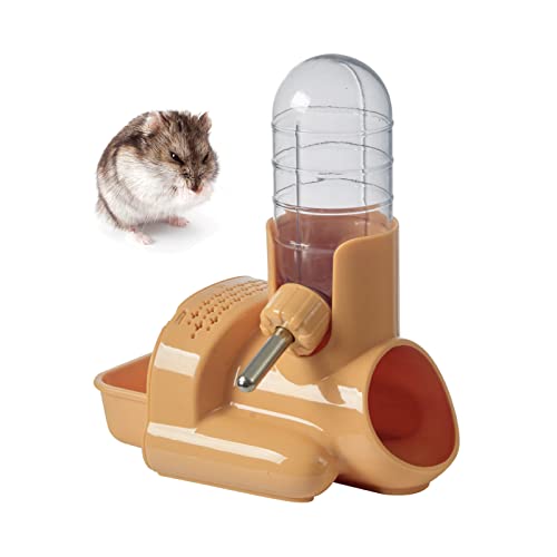 Hamster Wasserflasche, 3 in 1 freistehender automatischer Wasserspender (Orange) von TOKAYIFE