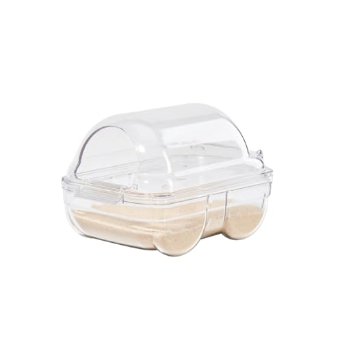 TOKAYIFE Hamster Sandbad, Hamster Sandbadbehälter, Hamster Toilette, Abnehmbarer Hamster, Behälter Kleintier Sauna Sandkasten für Hamster Gerbil (M (17.5 * 11 * 10.5 cm)) von TOKAYIFE