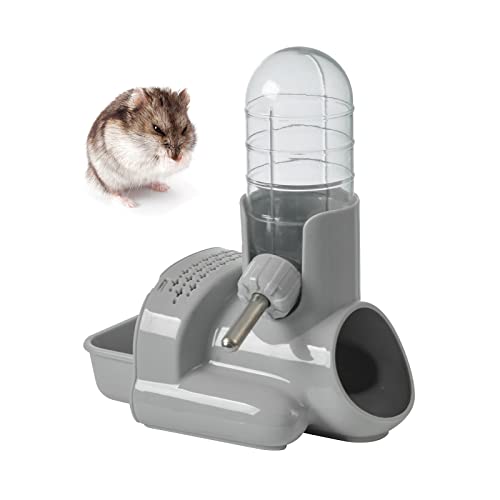 TOKAYIFE Hamster Wasserflasche, 3 in 1 freistehender automatischer Wasserspender (Grau) von TOKAYIFE