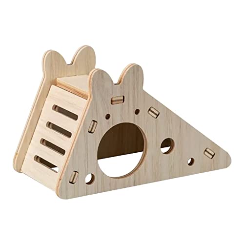 TOKAYIFE Hamsterhaus, Holzhaus für Haustiere, Kleintierversteck, natürliches Wohnhaus für Zwerghamster, Rennmaus, Ratte, Streifenhörnchen(MZ-129) von TOKAYIFE