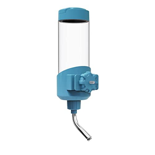 TOKAYIFE Hunde Trinkflasche [14mm Düse, 680ml] Hundekäfig Wasserspender Auslaufsichere Hund Wasserflasche Hunde Katzen Kaninchen Trinkflasche Für Käfig (Blau) von TOKAYIFE