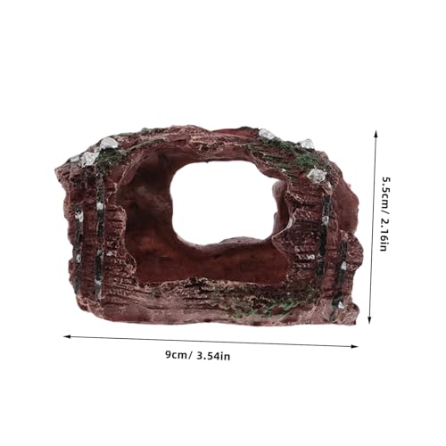 TOKIDNY 2 Stück Aquarium Deko Harz Bruchfass Höhle Versteck Hütte für Kleine und Mittlere Aquarien Betta Garnelen Versteck Schutz und Landschaftsbau Zubehör von TOKIDNY