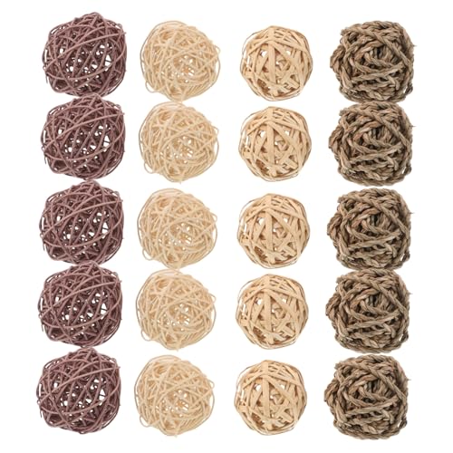 TOKIDNY 20 Stück Teiliges Handgefertigter Rattan kauspielzeugbälle für Kaninchen Meerschweinchen und Hamster Langlebig und Sicher für Drinnen und Draußen zur Zahnpflege und Beschäftigung TOKIDNY 20 Stück Teiliges Handgefertigter Rattan kauspielzeugbälle für Kaninchen Meerschweinchen und Hamster Langlebig und Sicher für Drinnen und Draußen zur Zahnpflege und Beschäftigung von TOKIDNY