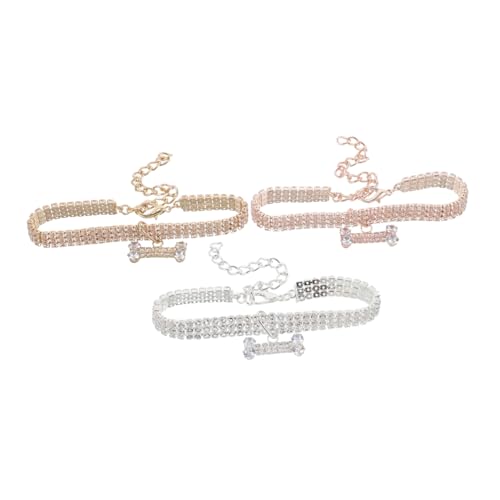 TOKIDNY 3 Stück Haustierhalsband Hundeschmuck für kleine Hunde Hund Kette Halsband Katzenhalsband Katze Hund Schmuck Luxushundkragen Halskette für Haustier Hundehalsband Strasssteine TOKIDNY 3 Stück Haustierhalsband Hundeschmuck für kleine Hunde Hund Kette Halsband Katzenhalsband Katze Hund Schmuck Luxushundkragen Halskette für Haustier Hundehalsband Strasssteine von TOKIDNY