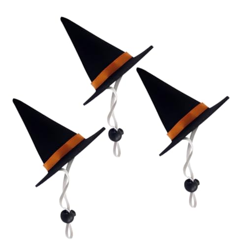 TOKIDNY 3 Stück Teiliges Haustier Halloween Hexenhut Innendurchmesser Weicher Schwarzer Zaubererhut für Hunde und Kleine Haustiere Bequemes Kostümzubehör für Halloween Party und TOKIDNY 3 Stück Teiliges Haustier Halloween Hexenhut Innendurchmesser Weicher Schwarzer Zaubererhut für Hunde und Kleine Haustiere Bequemes Kostümzubehör für Halloween Party und von TOKIDNY