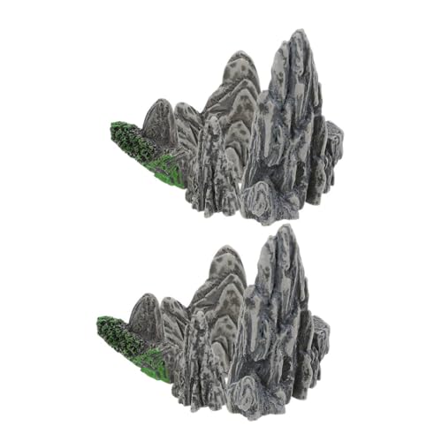 TOKIDNY 8 Stück Teiliges Miniatur Felsen Langlebigem Kunstharz Dekorative Kleine Landschafts skulpturen für Bonsai und Terrarien Platzsparend und Installieren für Mini Garten und Zen von TOKIDNY