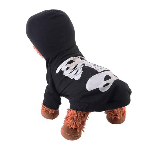 TOKIDNY Halloween Hundekostüm Leuchtendes Skelettmuster Haustierparty Kleidung für Kleine Hunde und Katzen Bequem an Auszuziehen Langlebig Schwarz für Halloween Kostümparty und TOKIDNY Halloween Hundekostüm Leuchtendes Skelettmuster Haustierparty Kleidung für Kleine Hunde und Katzen Bequem an Auszuziehen Langlebig Schwarz für Halloween Kostümparty und von TOKIDNY