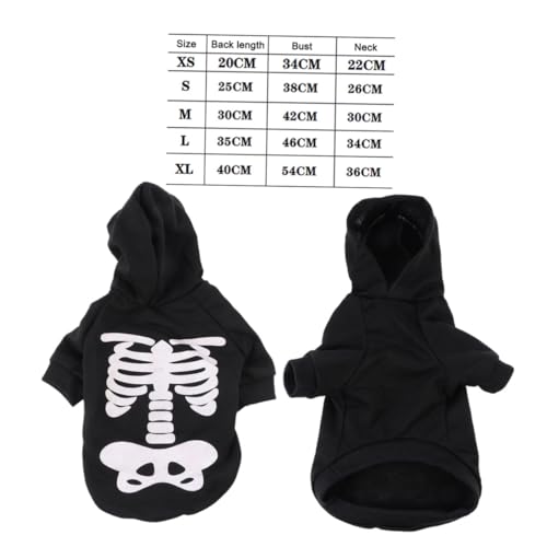 TOKIDNY Halloween Hundekostüm Luminous Skelett Jumpsuit mit Schädelprint für Kleine und Mittelgroße Hunde Atmungsaktive Haustier Verkleidung für Halloween Party und Alltag TOKIDNY Halloween Hundekostüm Luminous Skelett Jumpsuit mit Schädelprint für Kleine und Mittelgroße Hunde Atmungsaktive Haustier Verkleidung für Halloween Party und Alltag von TOKIDNY