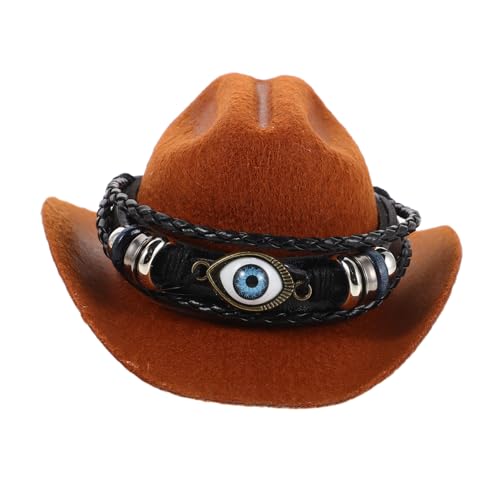 TOKIDNY Western Style Haustier Cowboyhut mit Bösem Auge Anhänger Leichtes Bequemes Party und Fotoshooting Accessoire für Hunde und Katzen Dekorative Kopfbedeckung für Festivals und TOKIDNY Western Style Haustier Cowboyhut mit Bösem Auge Anhänger Leichtes Bequemes Party und Fotoshooting Accessoire für Hunde und Katzen Dekorative Kopfbedeckung für Festivals und von TOKIDNY