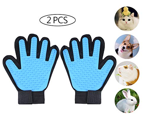TOKYMOON Katzen Handschuh Fellpflege Handschuh für Hund Haustier Bürste Handschuh,Hunde Handschuh Enthaarungshandschuhe für Hunde KatzenHandschuh Hundesalon Handschuh 1 Paar (Himmelblau) von TOKYMOON