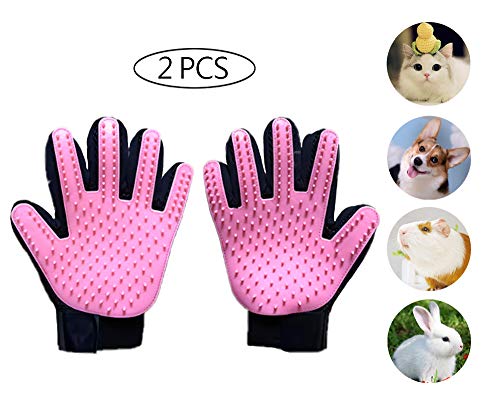 TOKYMOON Katzen Handschuh Fellpflege Handschuh für Hund Haustier Bürste Handschuh,Hunde Handschuh Enthaarungshandschuhe für Hunde KatzenHandschuh Hundesalon Handschuh 1 Paar (Rosa) von TOKYMOON