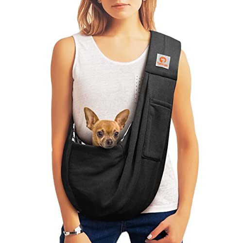 Tomkas Small Dog Sling Carrier - Classic Pocket & Classic Strap & Classic Pocket - for 3-10 lbs Pets(Black) Tomkas Small Dog Sling Carrier - Classic Pocket & Classic Strap & Classic Pocket - for 3-10 lbs Pets(Black) von TOMKAS