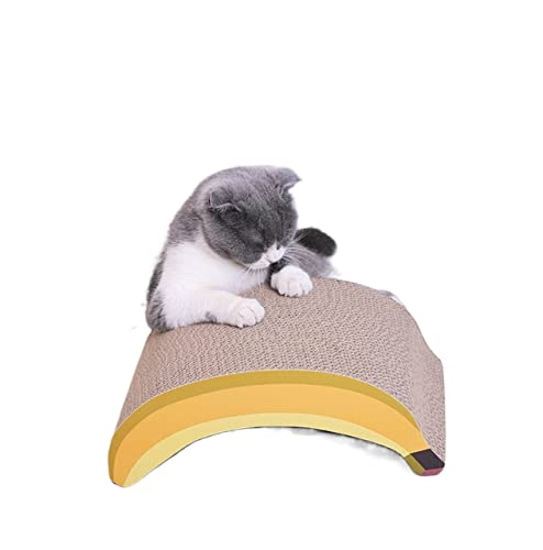 2-in-1-Katzenspielzeug, Lounge-Katzenbett aus Pappe, Katzenkratzer for den Innenbereich, verhindert Möbel, passt Sich der Dehnung der Katze an (Size : 31.5 * 22 * 11cm) von TONGDY