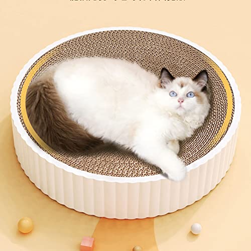 Abnehmbare Katzenkratzbox, Lounge-Katzenbetten, Katzenkratzer aus Wellpappe, langlebiger Schaber, for die meisten Katzen (Size : 40 * 40 * 10cm) von TONGDY