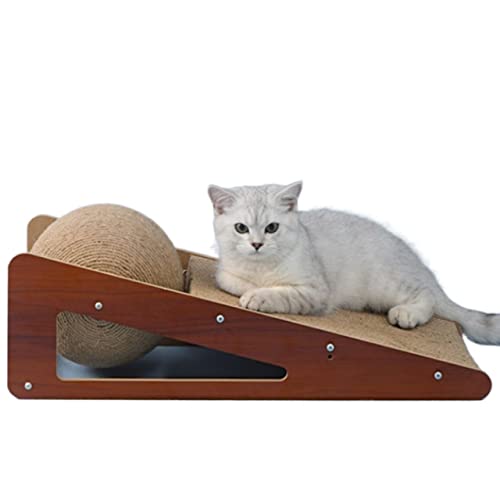 Cat Scratcher Post, Cat Scratching Lounge Bed, Katzennest mit Spinning Ball, Multifunktionales Katzenspielzeug (Size : 12 * 12 * 40cm) von TONGDY