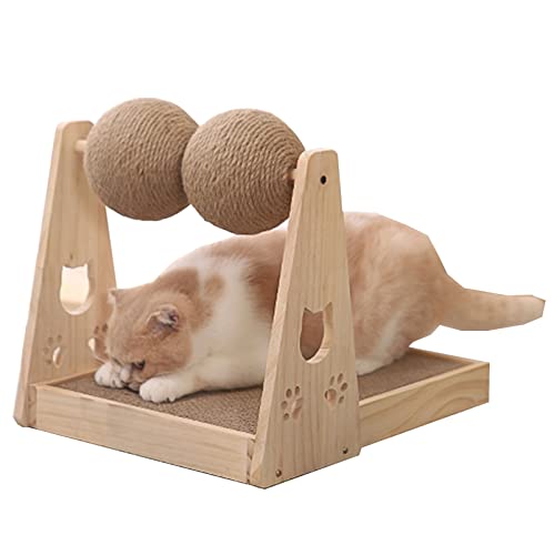 Einfach zu montierendes Katzenbett, Rotations-Katzenkratzer aus Karton, strapazierfähiges Katzenspielzeug, langlebige und langlebige Schutzmöbel von TONGDY