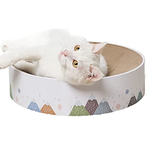 Geschwungenes Katzensofa, Katzenspielzeug, griffiges und abriebfestes Katzenkratzpad, bietet Platz for Zwei Katzen (Size : 33 * 33 * 5.5cm) von TONGDY