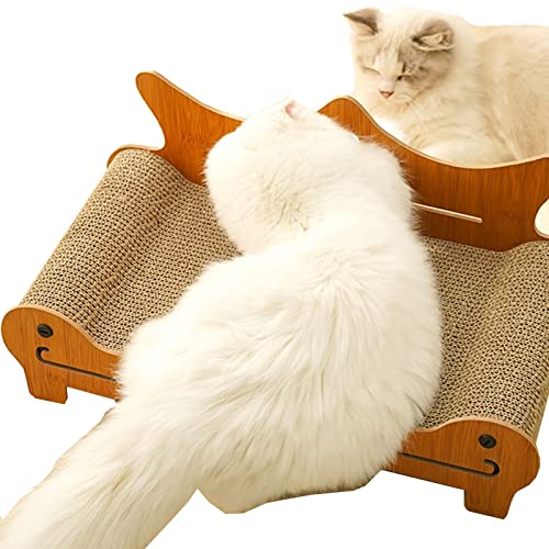 Indoor Cat Lounge, Cat Scratcher, Durable Board Pads Verhindert Möbelschäden, Kratzer, Spielen, Barschen und Verstecken (Size : 49.5 * 23 * 24.5cm) von TONGDY