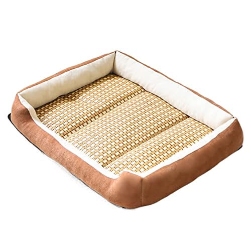 Katzenbett for den Innenbereich, langlebige Katzenhäuser mit Rutschfester Unterseite, superweich, 2-in-1 waschbar, for Hunde und Katzen (Color : Brown, Size : 70 * 55cm) von TONGDY