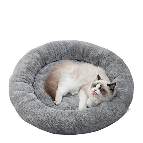 Katzenbetthöhle, rundes Hundenest aus Plüsch, superweiches, strapazierfähiges Haustierbett aus Stoff, waschbar (Size : 60CM) von TONGDY