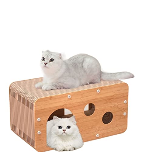 Katzenkratzbrett aus Wellpappe, quadratisches Katzenkratz-Loungebett, Möbelschutz for den Innenbereich, for Katzenschleifkralle von TONGDY