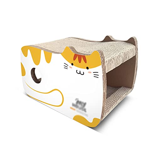 Katzenkratzer aus Wellpappe, quadratisches Katzenkissen, interaktives Spielzeug for Kätzchen, Katzennäpfe, Schlafsofa for Katzen, schützt Möbel von TONGDY