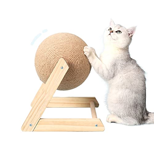 Langlebiger Katzenkratzbaum, dreieckiges Katzen-Loungebett, Katzennest mit Sich drehendem Ball, multifunktionales Katzenspielzeug (Size : 18 * 18 * 16cm) von TONGDY