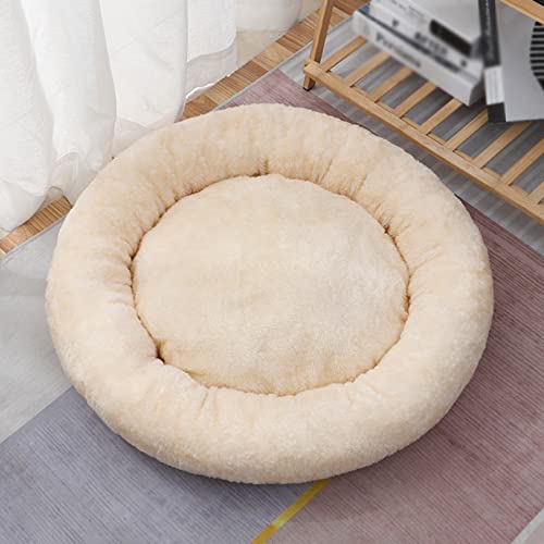 Rundes Katzenbett, langlebige Katzenhäuser mit Rutschfester Unterseite, superweich, 2-in-1 waschbar, for Hunde und Katzen im Innenbereich (Color : A, Size : 40CM) von TONGDY