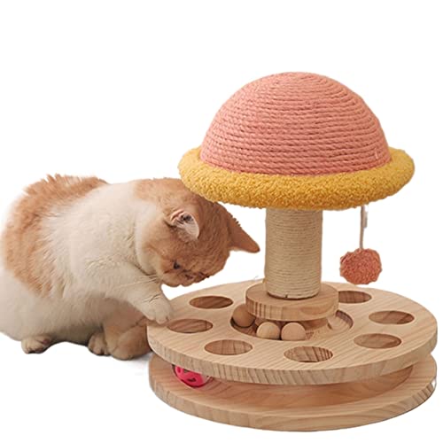 Sisal-Katzenspielzeug mit Teaserball, großes Katzennest, Katzenkratzer, verhindert Möbelschäden (Size : 29.3 * 32cm) von TONGDY